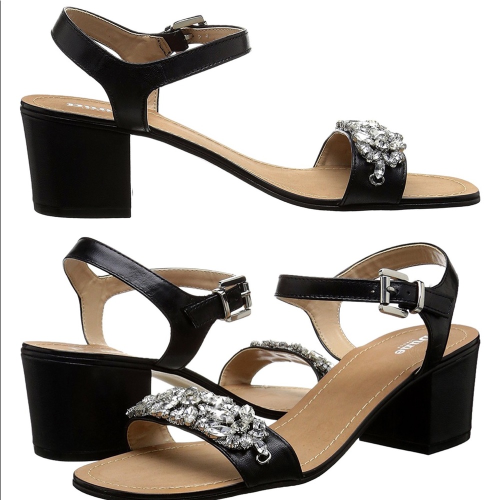 Dune London Mahala Leather Block Heel Sandal